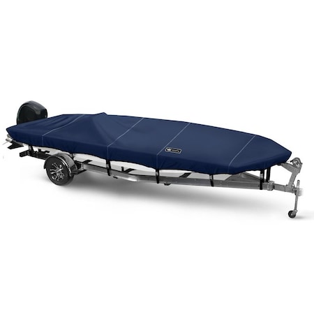Eevelle Boat Cover JON BOAT Open, Outboard Fits 14ft 6in L up to 72in W Navy WSOJB1472B-NVY